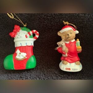 2 Vintge Christmas Ornaments 1992 & 1997